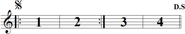 Barre de reprise avec DS et signe